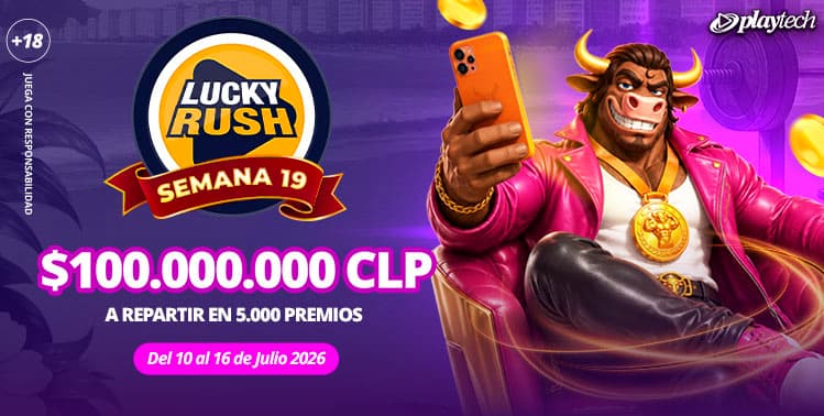 Promoción Lucky Rush por Playtech